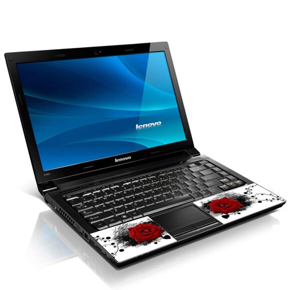 LSS 15.6 & 17.3 Inches Laptop Notebook Skin Sticker Decal - Red Rose Floral - Picture 2 of 2